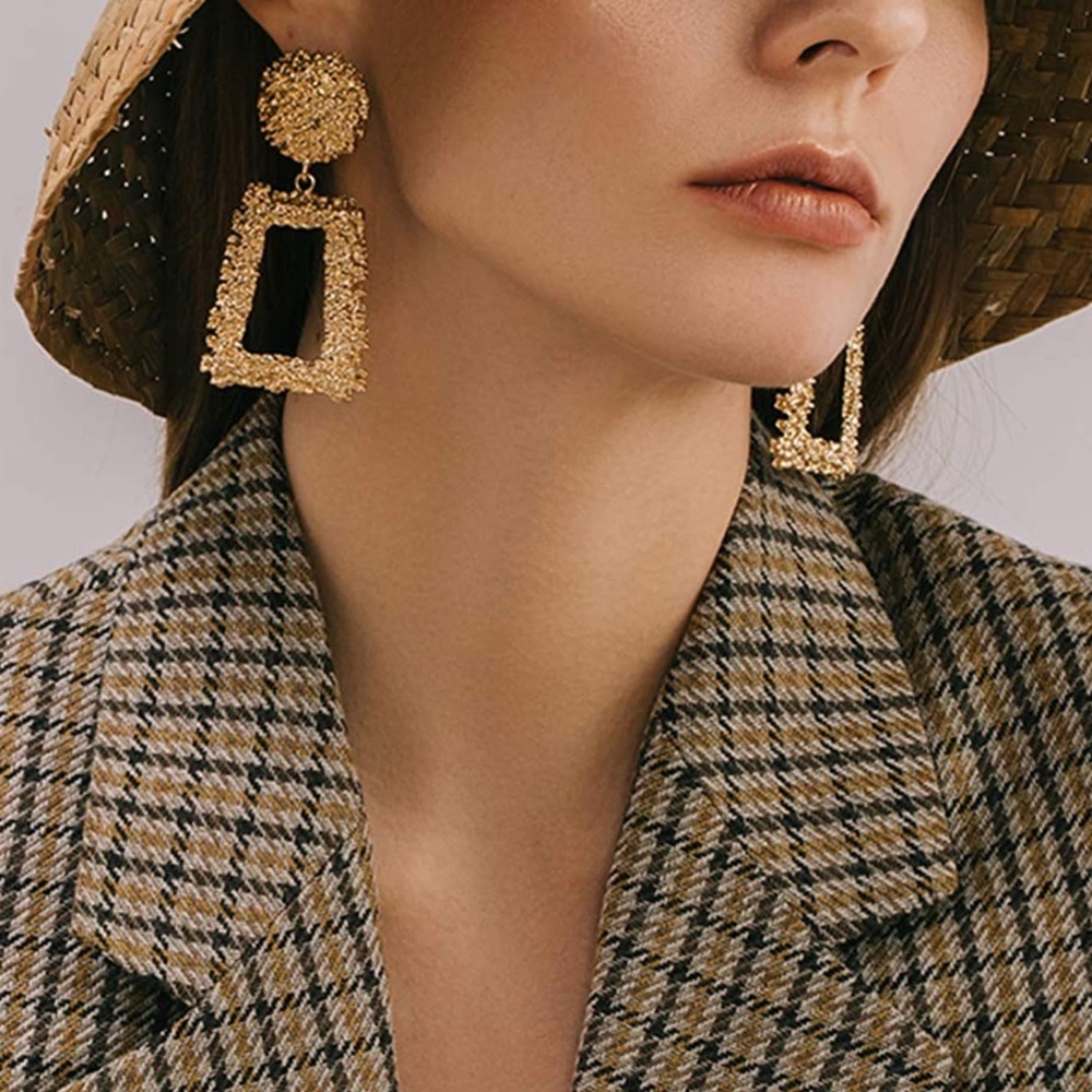 Geometric Statement Earrings - image 7